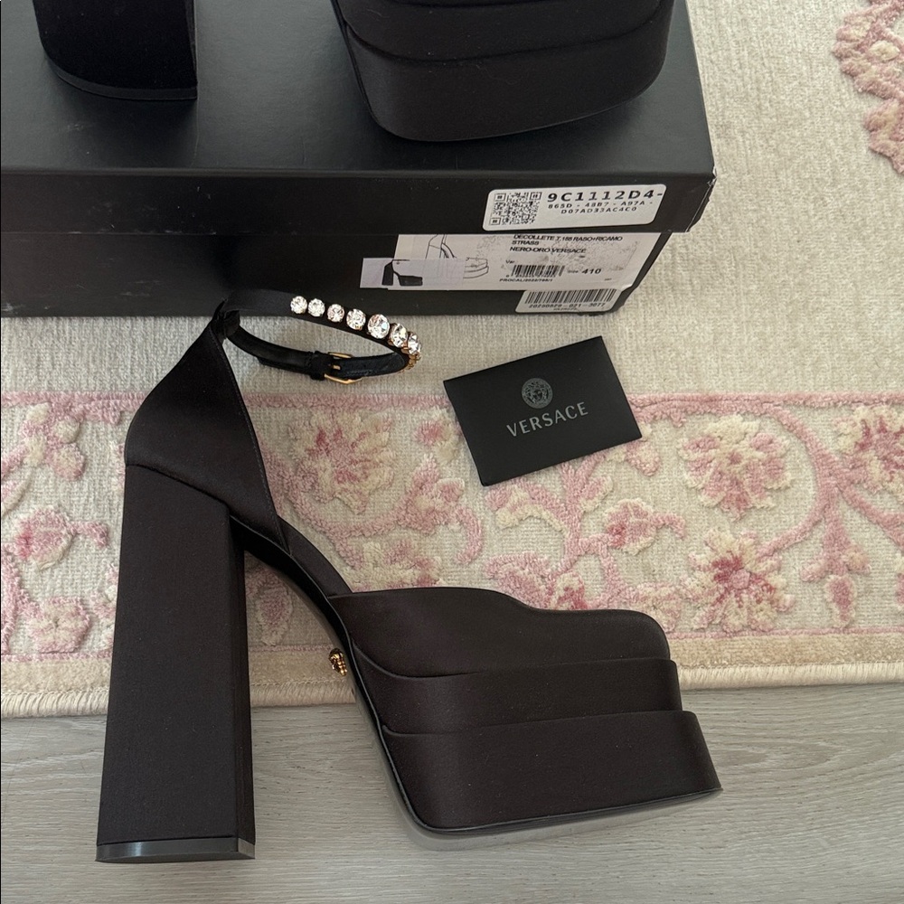 Versace Satin Medusa Aevitas Heels - Picture 6 of 8